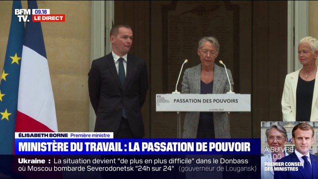 Il y a peu de plus beaux combats que celui du travail : la passation de pouvoir entre Élisabeth Borne et Olivier Dussopt au ministère du Travail