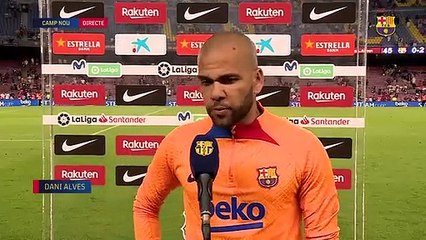 Las palabras de Dani Alves en zona mixta tras el Barça-Villarreal