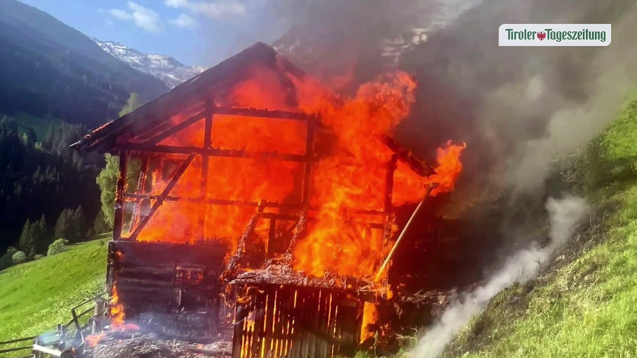 Brandalarm: Almhütte im Voldertal wurde ein Raub der Flammen