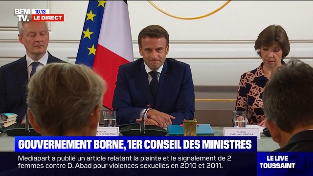 Rassembler, unir : Emmanuel Macron introduit le premier Conseil des ministres du gouvernement Borne