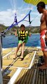 Ukrainian Children fly Parasailing in Antalya | Water Sports Antalya : Turkey