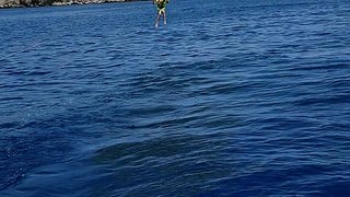 Turkish child Fly Parasailing in Phaselis Bay | Water Sports Antalya (w:Price)