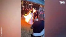 Un couple de cascadeurs s'immole par le feu à leur mariage