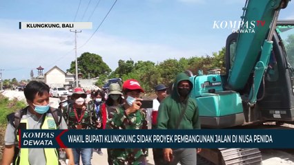 Wabup Klungkung Sidak Proyek Pembangunan Jalan Di Nusa Penida