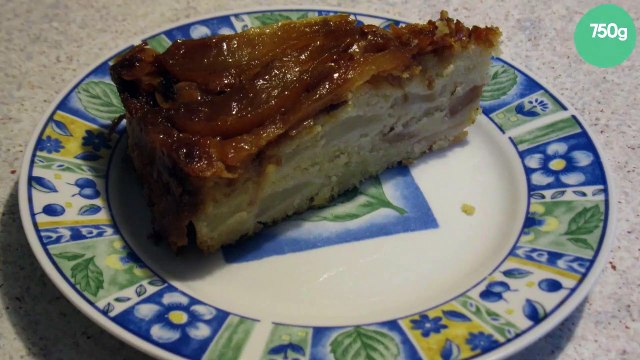 Gâteau aux amandes et poires caramélisées