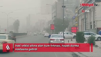 Irak'ı kum fırtınası vurdu