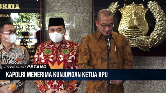 Kapolri Bersama Ketua KPU Sampaikan Perkembangan Tahapan Pemilu 2024