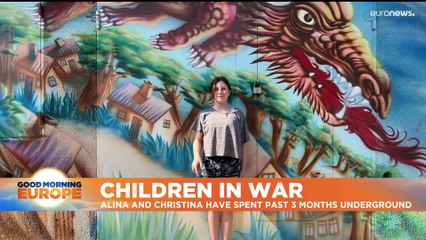 Ukraine war: Children hiding in basement say they just don't want to be bombed