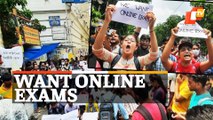 Calcutta University Students Protest Demanding Online Exams
