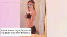 Virgínia Fonseca se surpreende com o tamanho da barriga aos 4 meses de gravidez: 'Tô chocada'. Fotos!