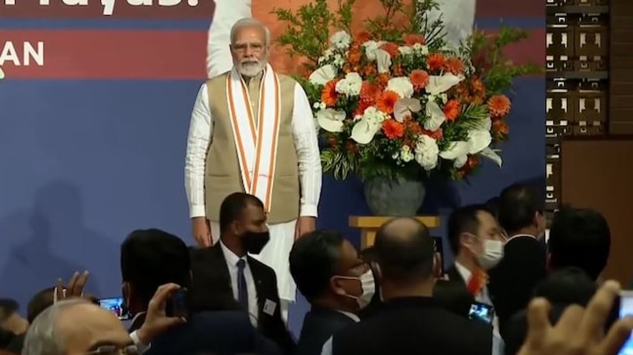 Watch: PM Modi gets rousing welcome from Indian diaspora ahead of his speech in Japan