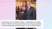 Carla Bruni en nuisette, au bras de Nicolas Sarkozy : apparition remarquée du couple à Cannes