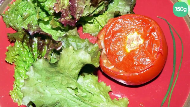 Tomates farcies au chèvre et aux champignons
