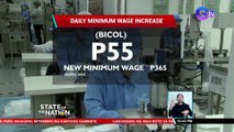 Minimum wage hike sa Bicol at CAR, aprubado na | SONA