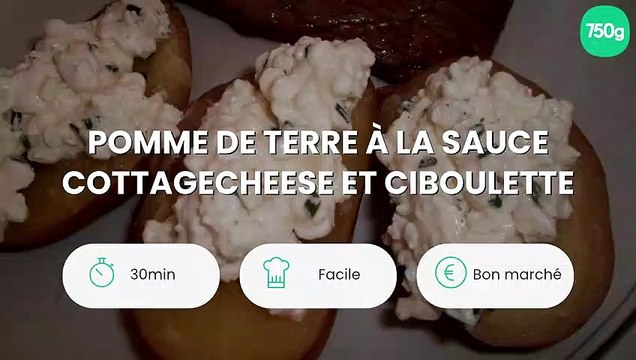 Pomme de terre à la sauce cottagecheese et ciboulette