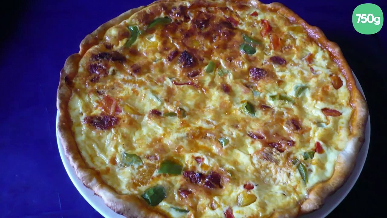 Quiche poivrons/chorizo/parmesan