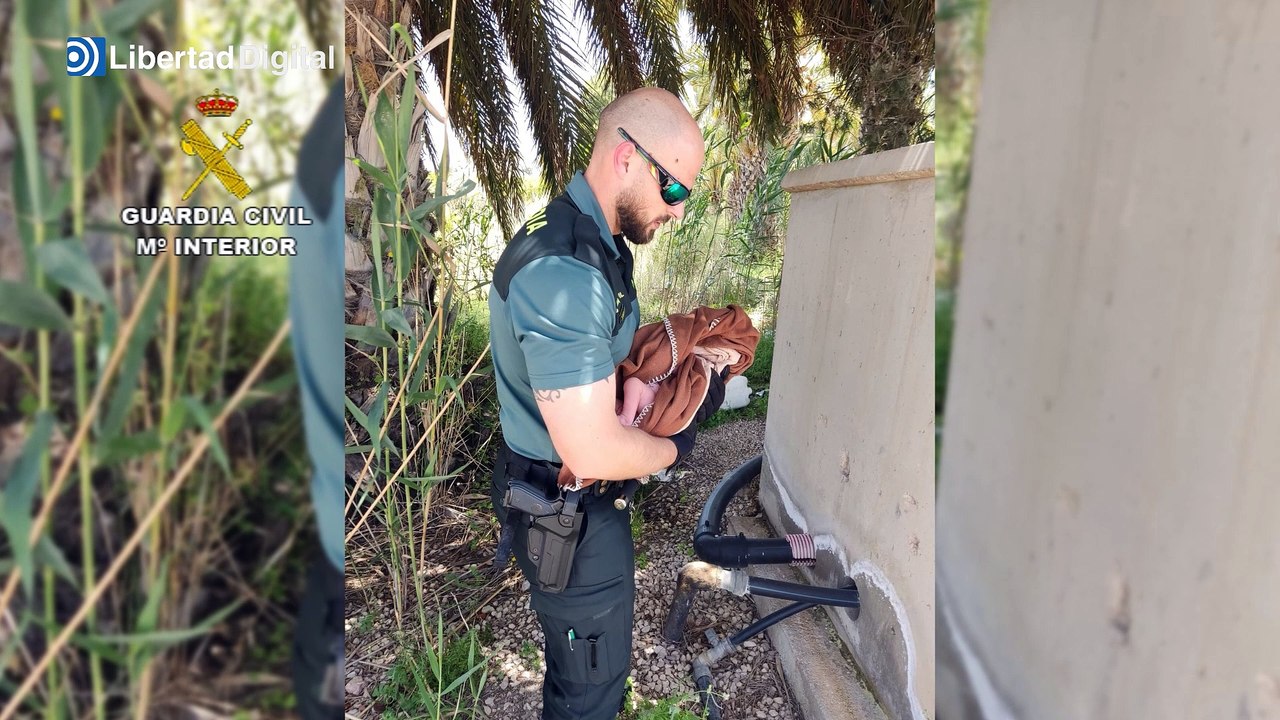 La Guardia Civil rescata en Alicante a un recién nacido abandonado por su madre después de dar a luz
