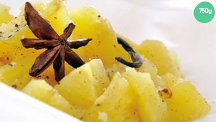 Papillote d'ananas aux épices