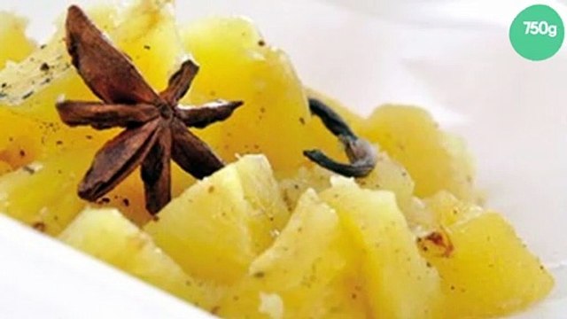 Papillote d'ananas aux épices