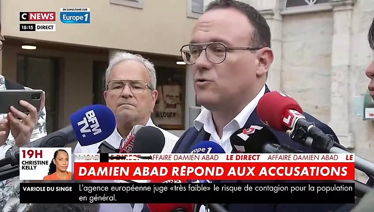 Damien Abad s'exprime en direct après les accusations de 2 femmes contre lui : "Je n'ai jamais violé une seule femme de ma vie. Un homme innocent doit-il démissionner ? Je ne crois pas "