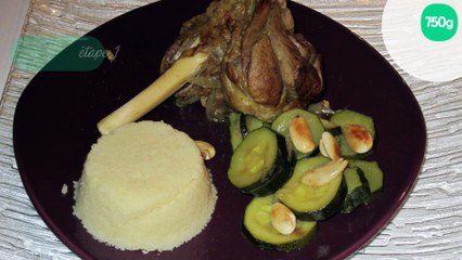 Download Video: Souris d'agneau aux courgettes et aux amandes