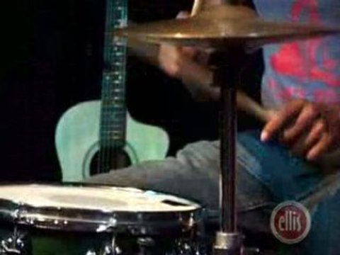 ellis foot bass drum pedal, with snare drum and high hat