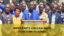 Wiper party asks Kalonzo to return to Azimio