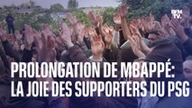 L'immense joie des supporters du PSG après l'annonce de la prolongation de Mbappé