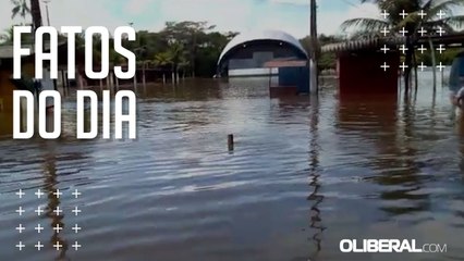 Rio Guamá sobe e alaga a cidade de Ourém, no nordeste paraense