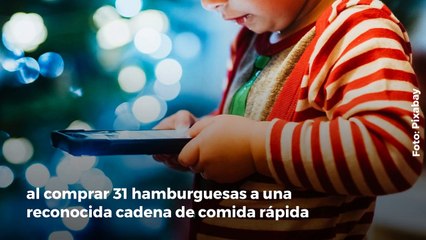 Niño de dos años pide 31 hamburguesas usando el teléfono de su madre en EE.UU.