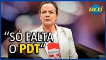 Gleisi Hoffmann diz que Lula sente falta do PDT