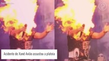 Xand Avião sofre acidente com fogo durante show. Saiba o estado de saúde do cantor