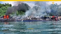 Siete muertos después de que un transbordador de pasajeros de Filipinas se incendiara en Manila