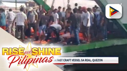 7 patay sa nasunog na fast craft vessel sa Real, Quezon