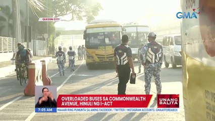 Overloaded buses sa Commonwealth Avenue, hinuli ng I-ACT | UB