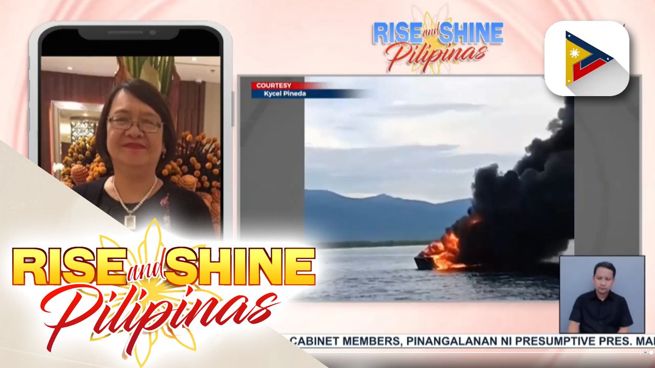 Update kaugnay ng nangyaring sunog sa fast craft vessel sa Real, Quezon