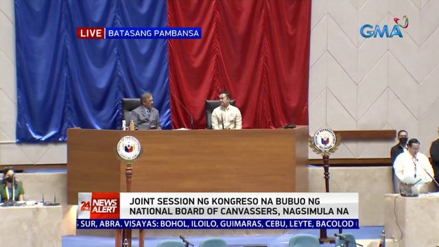 Joint session ng Kongreso na bubuo ng National Board of Canvassers, nagsimula na | 24 Oras News Alert
