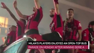 Milan continue title celebrations with bus parade