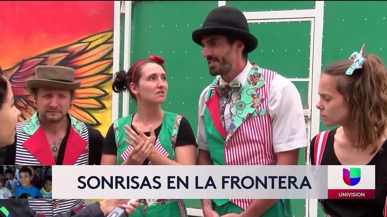 Un grupo de artistas canadienses viajaron miles de kilómetros para llevar una sonrisa a los niños en los albergues de Tijuana.