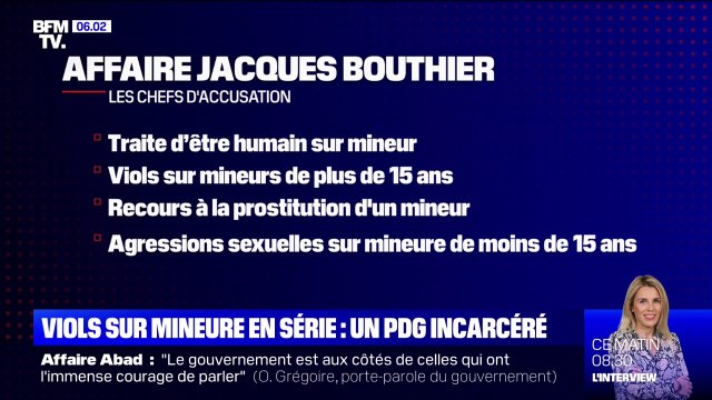 Le PDG d'Assu 2000, Jacques Bouthier, incarcéré pour viols sur mineure