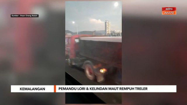 Kemalangan | Pemandu lori dan kelindan maut rempuh treler