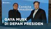 Beda Gaya Elon Musk Saat Temui Jokowi dan Bolsonaro | Katadata Indonesia