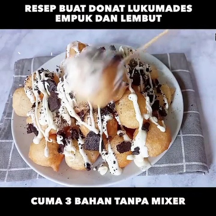 Resep Buat Donat Lukumades Empuk dan Lembut !! Cuma 3 Bahan Tanpa Mixer
