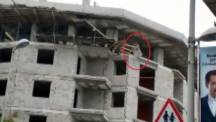 AVCILAR'DA İNŞAATTAKİ TEHLİKELİ ÇALIŞMA