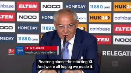 Magath confirms Boateng picked Hertha XI for relegation playoff
