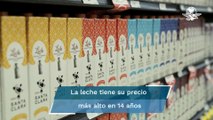 Registra  la leche  su mayor alza de precio  en 14 años