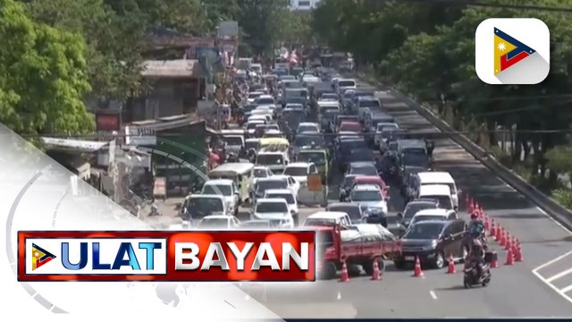 Saradong kalsada sa kahabaan ng IBP Road, QC, nagdulot ng masikip na daloy ng trapiko