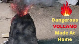 Volcano Eruption Made At Home | घर पे बनाया खतरनाक ज्वालामुखी