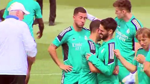 El Real Madrid se entrena en el ‘UEFA Open Media Day’ de cara a la final de Champions League