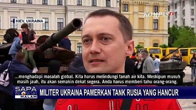Militer Ukraina Pamerkan Sejumlah Tank Rusia yang Terbakar